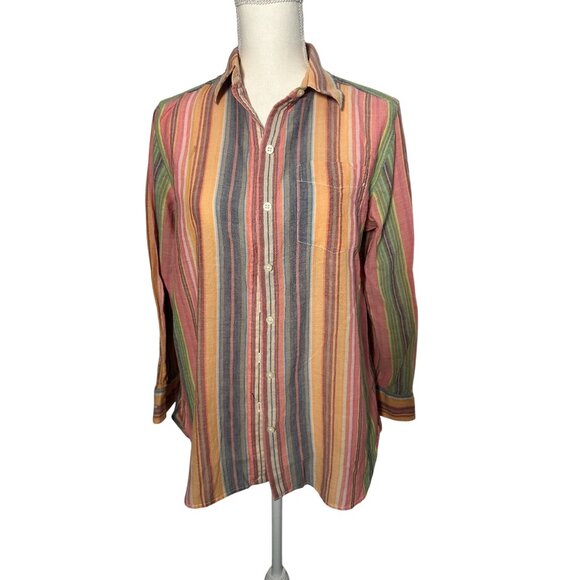 RALPH LAUREN 100% Cotton Striped Button Down Shirt Size XS - Picture 3 of 7